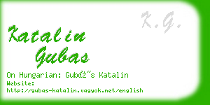 katalin gubas business card